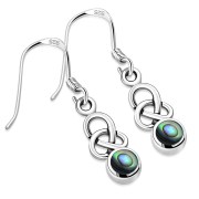 Abalone Celtic Knot Earrings - e392